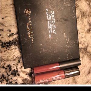 Anastasia contour kit and two ulta lip mattes